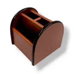5027 BK-00102500 | Wooden Pen Holder Durable Wood Finish
