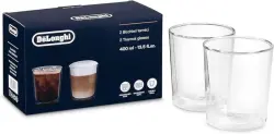 DeLonghi DLSC318 | Mug Set Double-Walled Glass 400 ml (2 pcs)