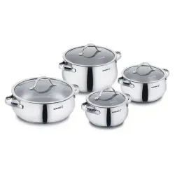 KORKMAZ A1964 | Cookware Set 8 pcs Stainless Steel
