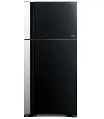 Hitachi Original Refrigerator with Double Plug 550L - Black Glass