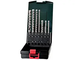 Metabo SDS-plus P4P 7-piece Drill Bit Set for Concrete and Brick