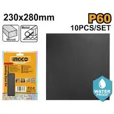 Ingco Waterproof Sandpaper 230x280mm 50pcs P400