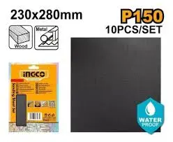 INGCO Waterproof Sandpaper 230x280mm P150 10pcs