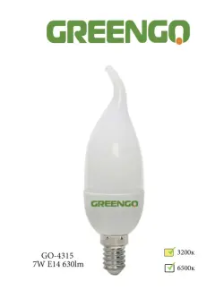Greengo LED E14 GO-4315 | LED Lamp 4 W White
