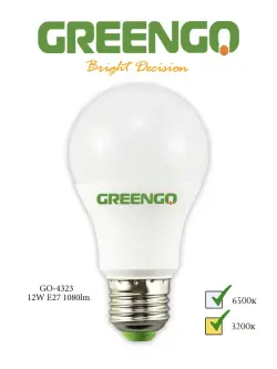 Greengo GO-4323 LED E27 | LED Lamp Warm Light 12W