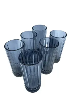 TK TK501-2HB | High Glass Set Black Striped-Rhombus 6 pcs