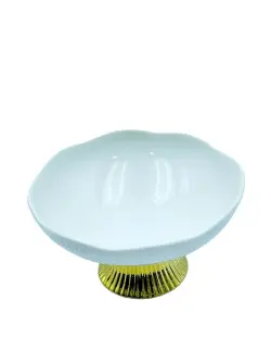 MLD MLD513-14 | Ваза для фруктов белая 8 дюймов