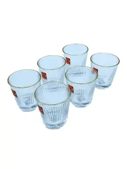 TY TY1628C | Glass Set 280ML Gold Rim 6 pcs