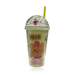 МИШКА SDST-0002 | Children's Water Cup with Straw 500ml