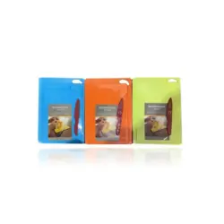 Cutting Board and Knife Set Plastic 34x24/21x30 cm