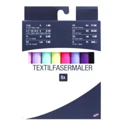 BK BK-00049130 | Fabric Markers 8 Colors Wash-Resistant Set
