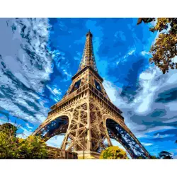 YS BK-00100745 | Numbered Painting Set 40x50 cm Eiffel Tower Design