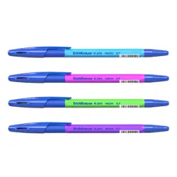 ErichKrause R-301 Neon Stick&Grip | Ballpoint Pen 0.7 mm Blue