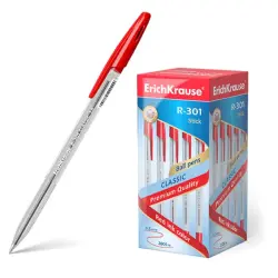 ErichKrause R-301 Classic Stick | Ballpoint Pen 1.0 mm Red Ink