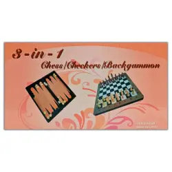 SHAHMATY BK-00092452 | Chess Set 3-in-1 Durable Board