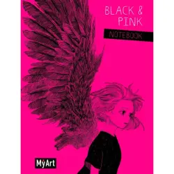 MyArt BK-00096223 | Lined Notebook Black & Pink Professional Cover