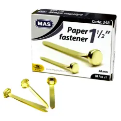 Mas 00-00004098 | Paper Fastener Clips 38 mm Pack of 30