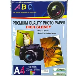 ABC BK-00098718 | Photo Paper A4 135 gsm Single-Sided 100 Sheets