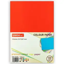 WB BK-00100627 | A4 Colored Paper 10 Colors 100 Sheets
