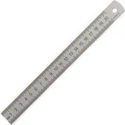 Unbranded 00-00000618 | Metal Ruler 20 cm Stainless Steel
