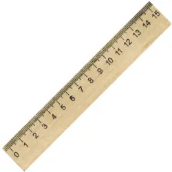 Unbranded 00-00000628 | Wooden Ruler 15 cm
