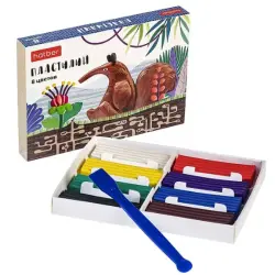 Hatber BK-00098832 | Modeling Clay 8 Colors 160g with Stacking Tool