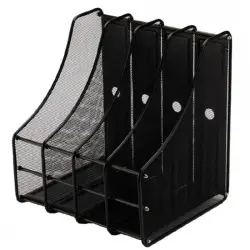 UP UP-00010084 | Vertical Metal Mesh File Tray 4 Compartments
