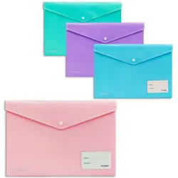 TRANBO 1707 | Zipper Folder Durable Plastic for Document Organization