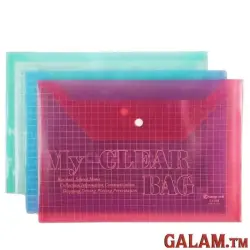My Clear Bag 00-00005650 | A4 Button Folder Polypropylene
