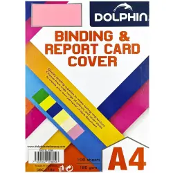 Dolphin 00-00000419 | Binding Card A4 Pink 180 Micron 100 Sheets