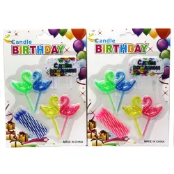 Фламинго BK-00050975 | Birthday Candle Flamingo Design
