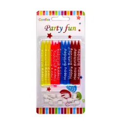 HAPPY BIRTH DAY RS-28 | Cake Candles 12 pcs Multicolor Pack
