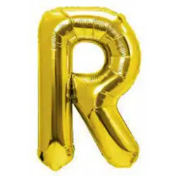 BK BK-00053933 | Фольгированный шар Буква R Золото 18 дюймов