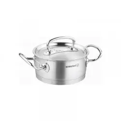 KORKMAZ A1168 | Low Casserole 16cm 1.5L Premium Stainless Steel