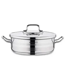 KORKMAZ A2038 | Low Casserole 32x13 cm Stainless Steel Cookware