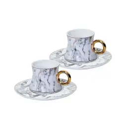 KORKMAZ A8634-1 | Coffee Cup Set 2-Piece Porcelain