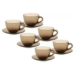 Luminarc J1261 | Cup & Saucer Set 6 pcs Glass Simply Eclipse