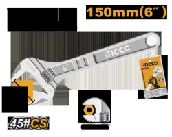 Ingco Adjustable Wrench 150mm (Model HADW131062)
