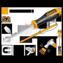 Ingco HGTS688200 Slotted Through Screwdriver 8.0mm x 200mm