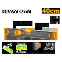 INGCO HSL68040 Spirit Level 400mm Precision Tool for Professional Use
