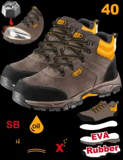 Ingco Protective Safety Boots Size 40 SSH11SB.40