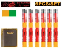 Ingco Precision Insulated Screwdriver Set 1000V 6pcs HKIPSD0601