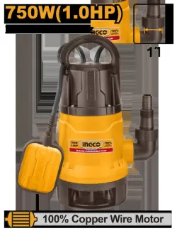 Ingco SPD7508 Submersible Sewage Pump 217 L/min