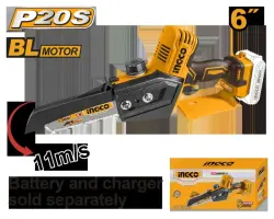 Ingco 20V Cordless Mini Chainsaw 6" (CGSLI2068) – Tool Only, No Battery