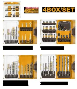 Ingco 4-Piece Accessory Set for Cordless and Impact Drills COS24094