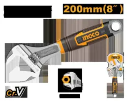 Ingco Adjustable Wrench 200mm HADW131088 – Professional Grade Tool