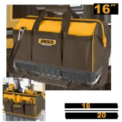 Ingco HTBG08 16-Compartment Tool Bag 20kg Load Capacity