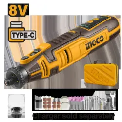 Ingco 8V Cordless Mini Drill-Grinder CMGLI0801 with Type-C Fast Charge
