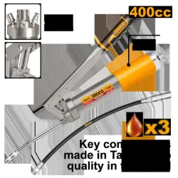 Ingco 400CC/14Oz Grease Gun GRG015002 for Industrial Lubrication