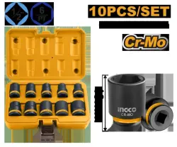 Ingco 10-Piece Professional Socket Set, Model HKISSD12101